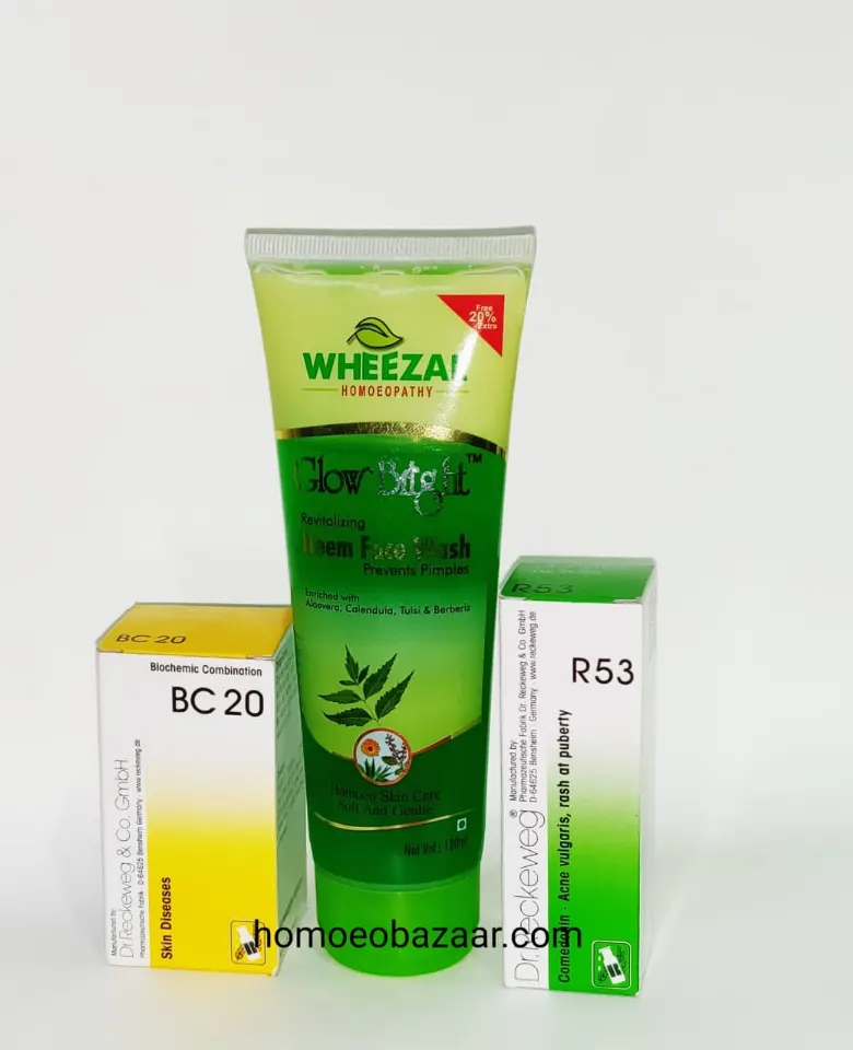 HB Acne Care Kit (BC 20 + R53 + Wheezal Neem FaceWash)