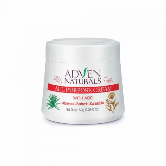 Adven Naturals All Purpose Cream With ABC (ALOEVERA, BERBERIS & CALENDULA) - [50g]