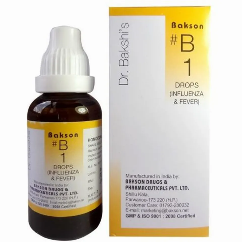 Bakson B1 Influenza and Fever Drops (30ml)