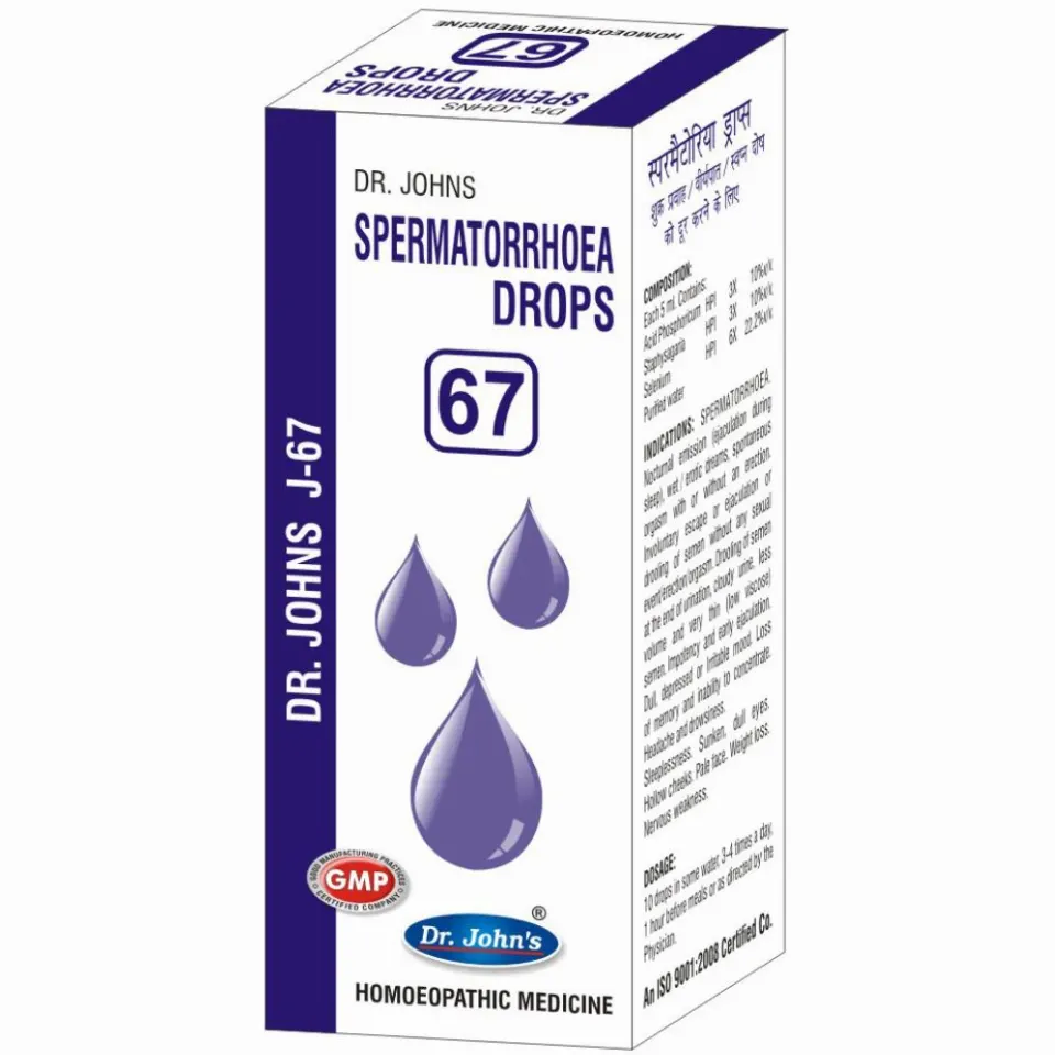 Dr John J 67 Spermatorrhoea Drops (30ml)