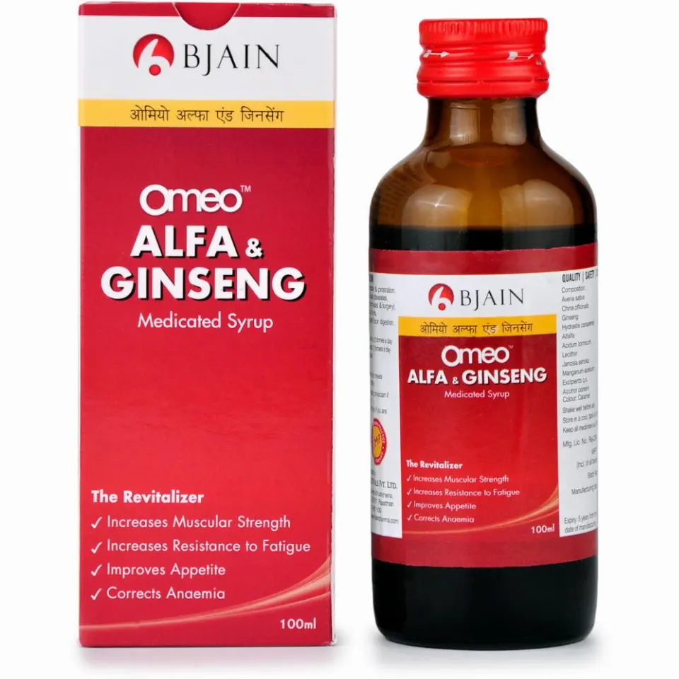 B Jain Omeo Alfa & Ginseng Syrup (100ml)